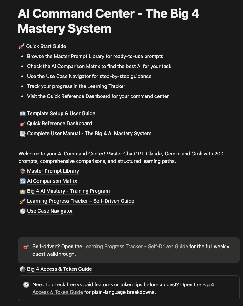 AI Command Center Dashboard